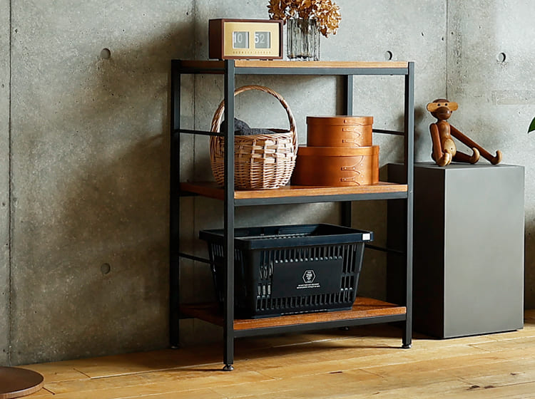 ZAGA（ザガ） オープンラック 幅60cm 3段タイプ｜北欧・ヴィンテージ