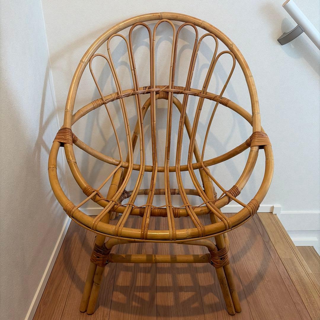 ウニコ　カージュ　 ラタン製オープンチェア 白クッション t*6様 【今週まで！】unico ラタンチェア ソファ カージュ ウニコ 2人