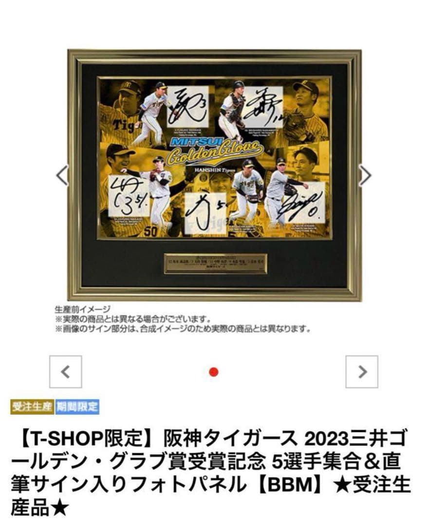 阪神タイガース 優勝 日本一 2023年 サイン入りフォトパネル BBM サイン